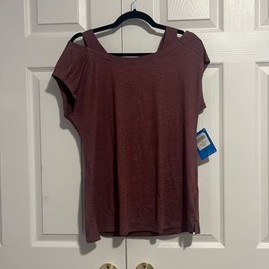 Columbia half-off shoulder athletic top